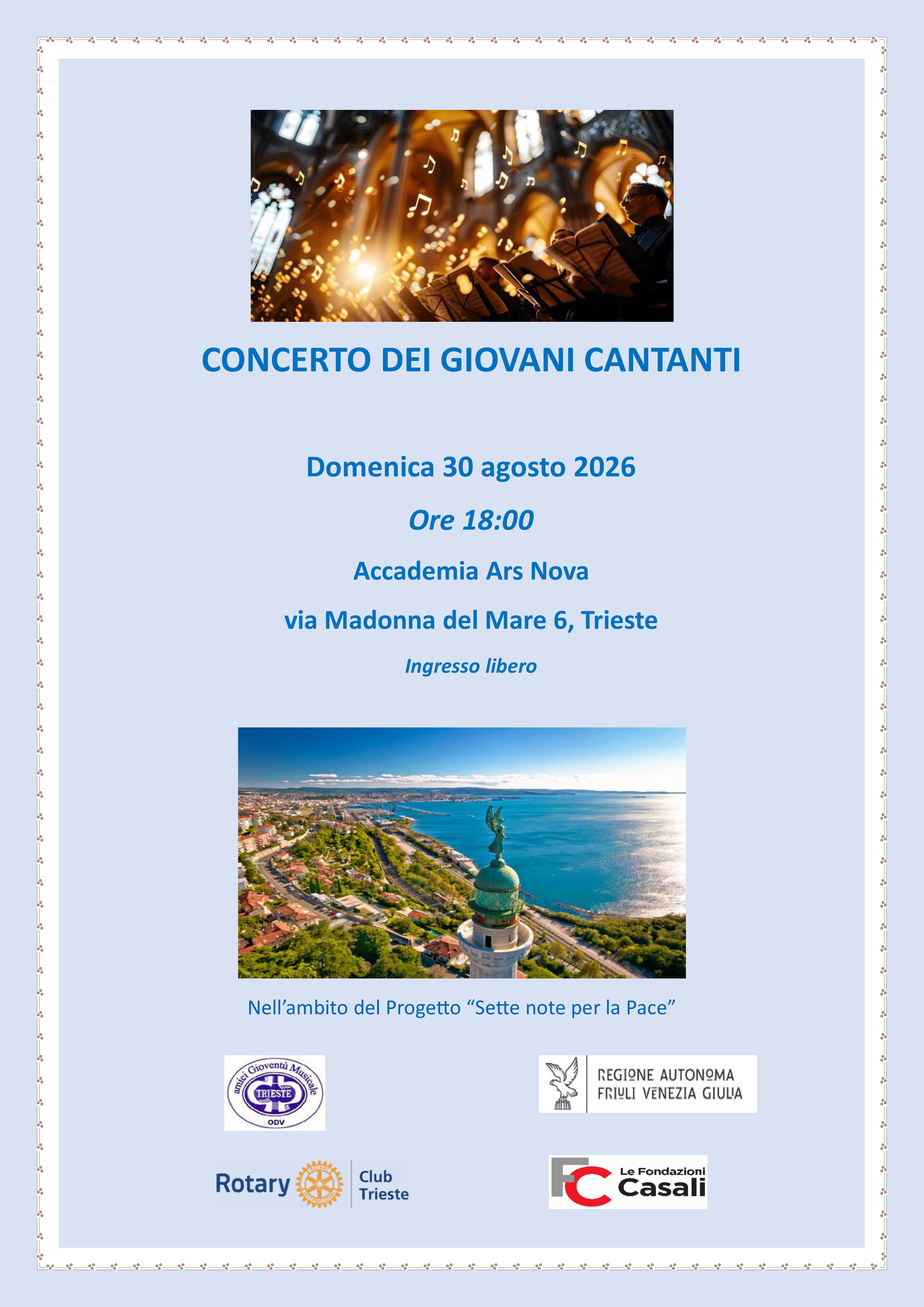 Locandina Giovani Cantanti